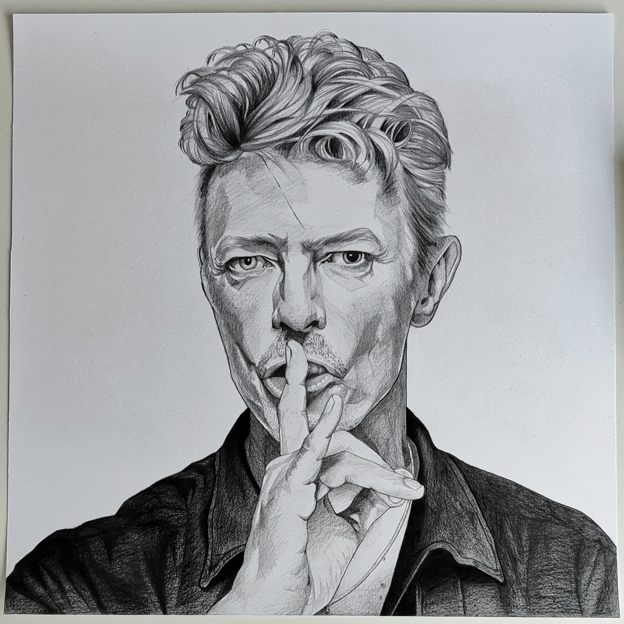 David Bowie Portrait 1/2, Bleistift 2025